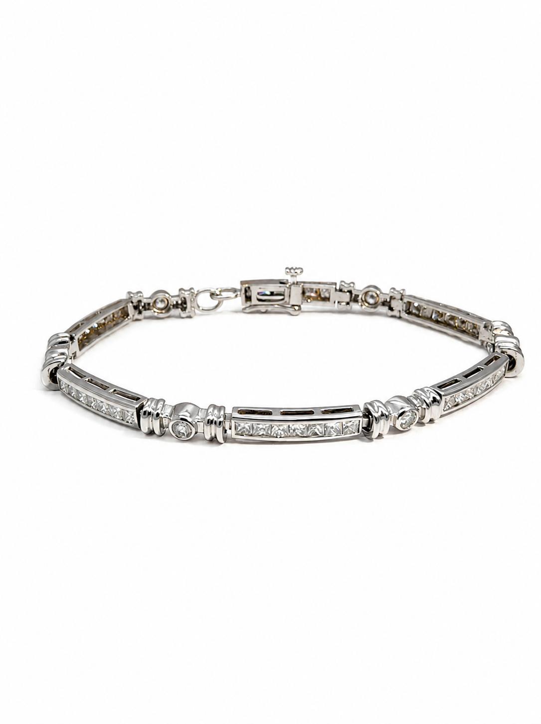 Tennis Diamond Bracelet 14K White Gold 