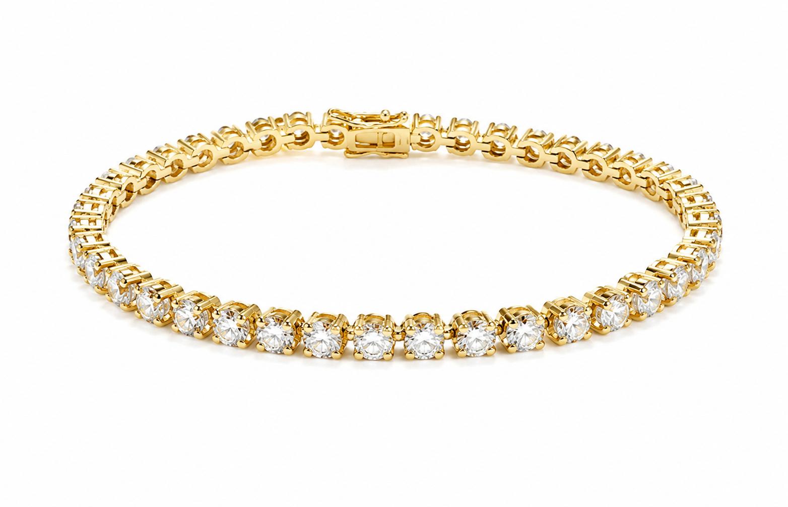 Tennis Diamond Bracelet14k Yellow Gold