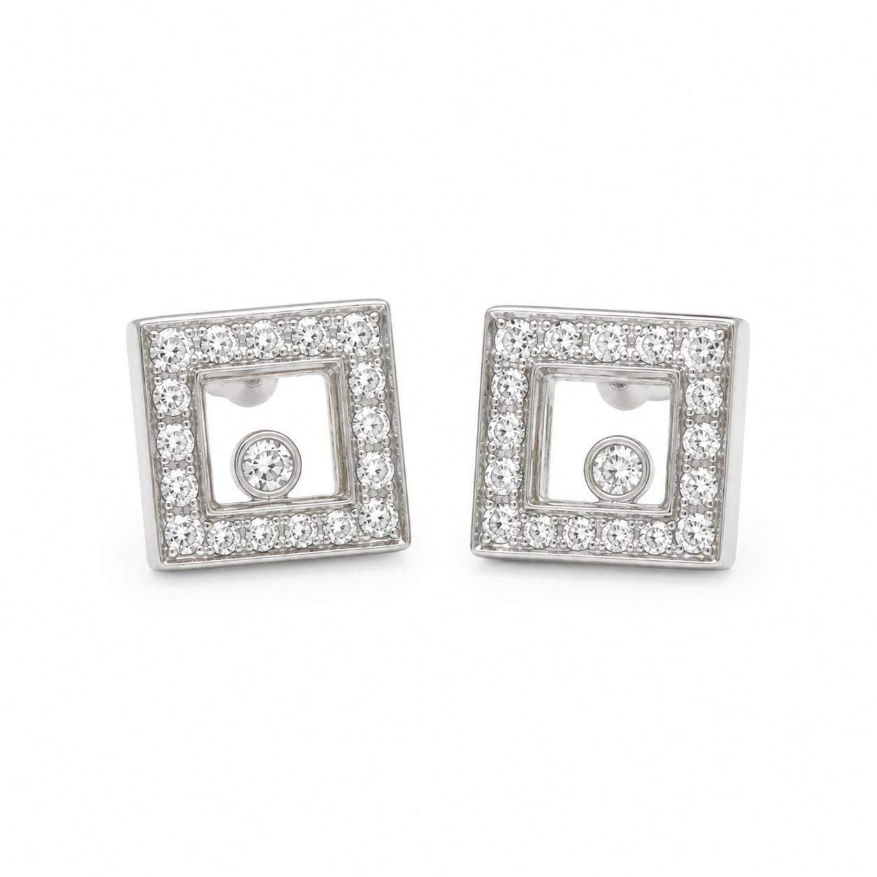 Earrings Floating Diamond Studs 