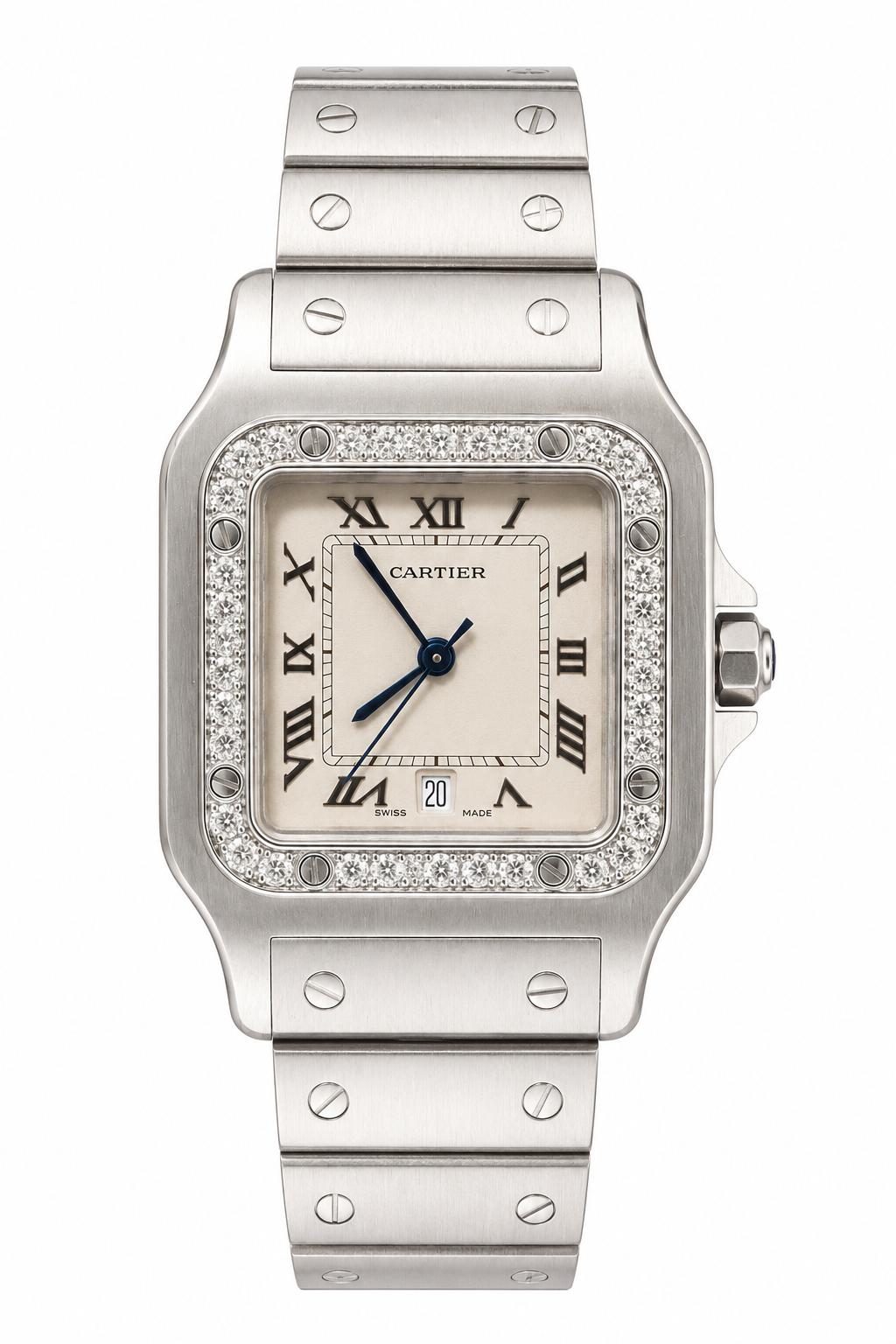 Cartier Santos Diamond Bezel