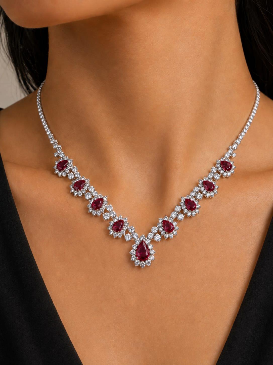 Gorgeous Ruby and Diamond Necklace (2)