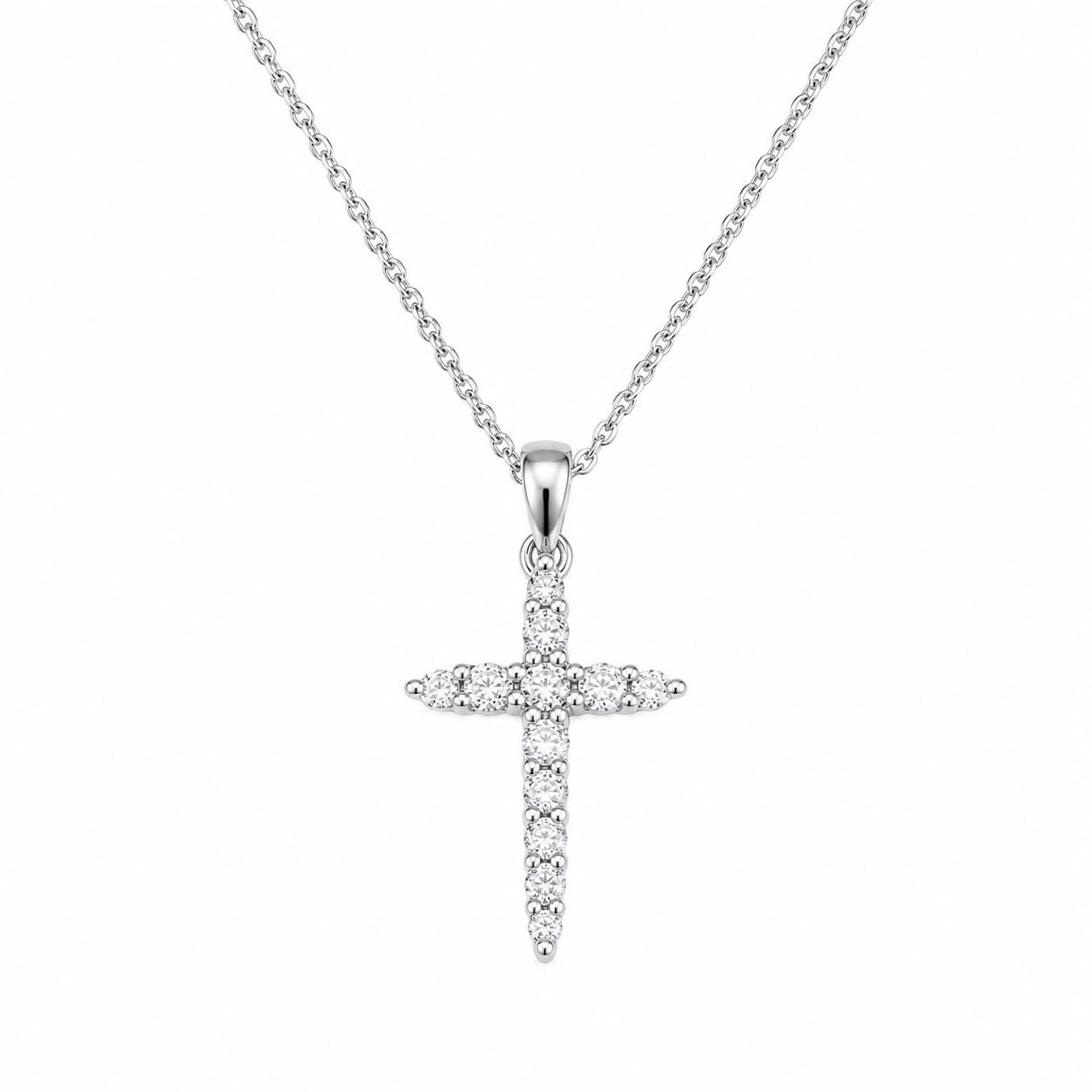 Diamond small cross pendant