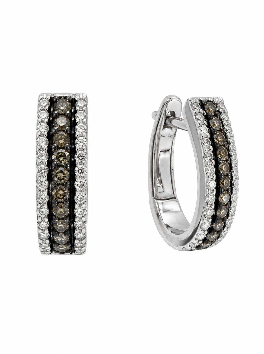  LeVia Diamond Earrings Huggies14K White Gold