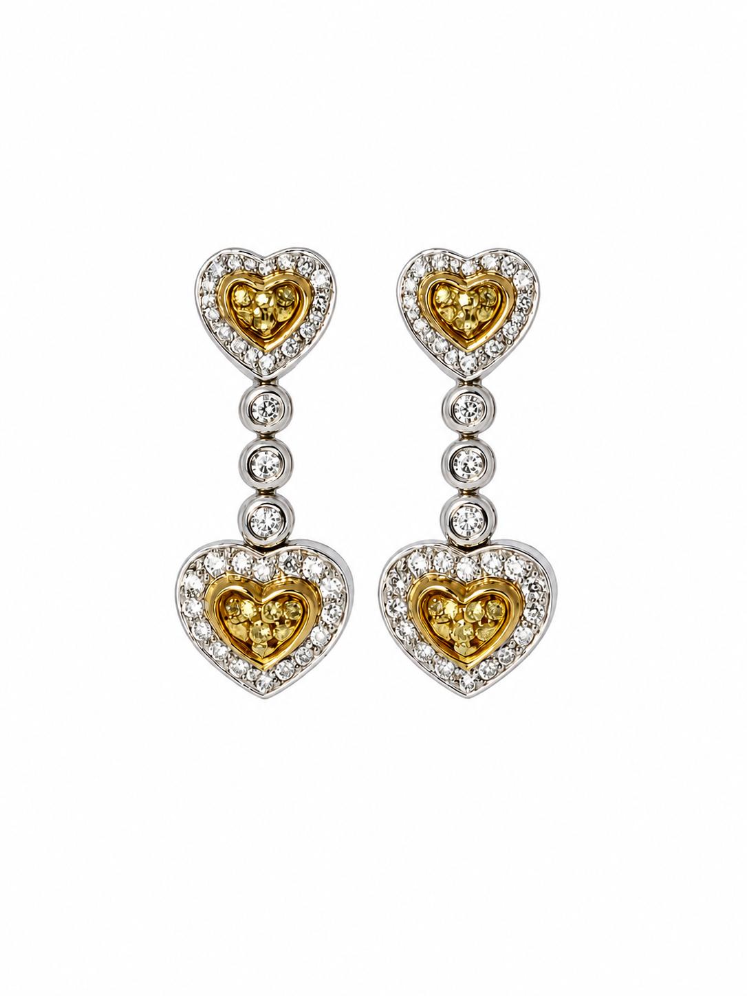 Unique Heart Drop Earrings 