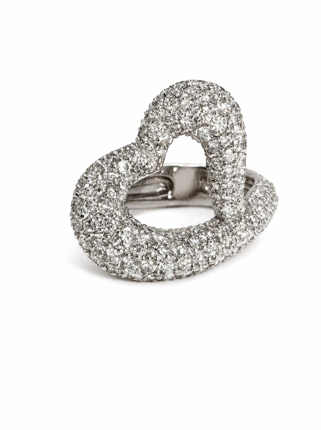 Unique Abstract shape Diamond Ring 