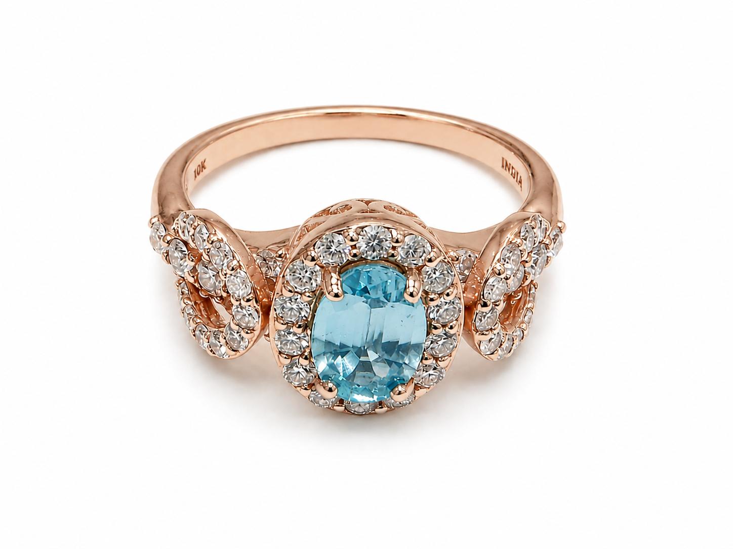 Le Vian Aqua Marine and Diamond Ring 