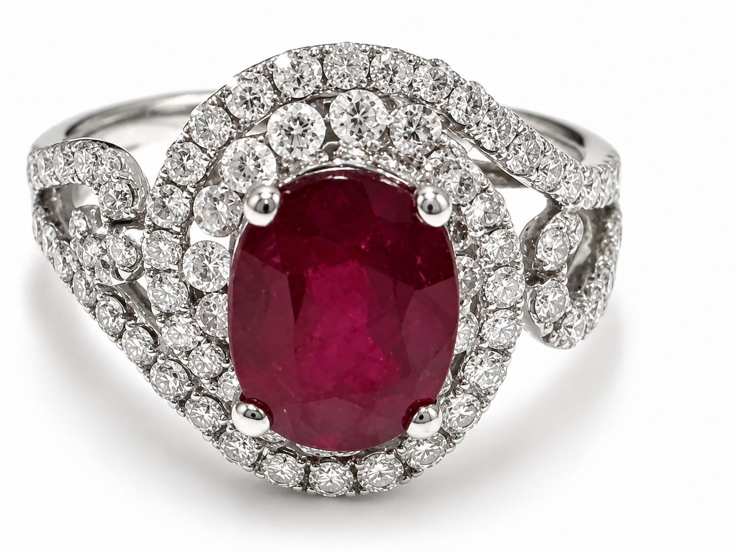 Beautiful Ruby and Diamond Ring