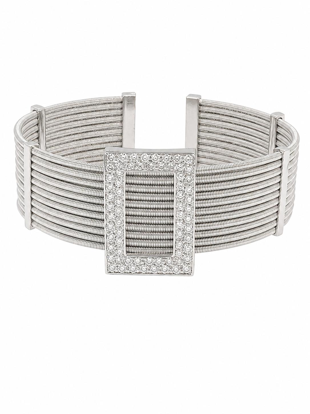 Diamond Cuff 18K White Gold 