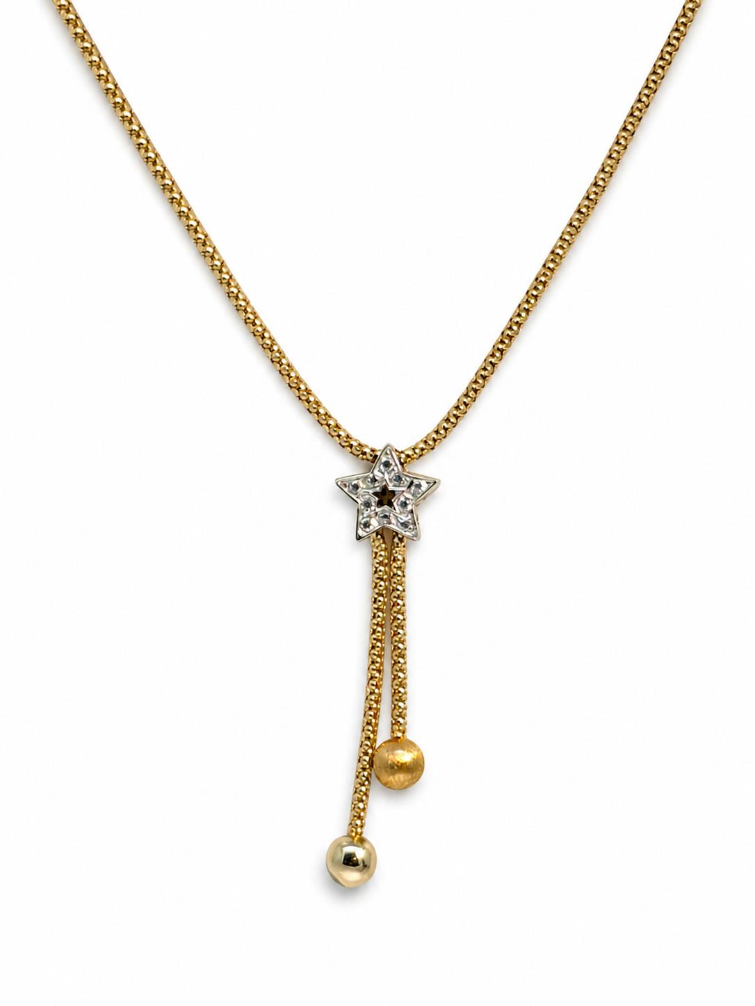 Stylish Star Pendant 14K Yellow Gold 